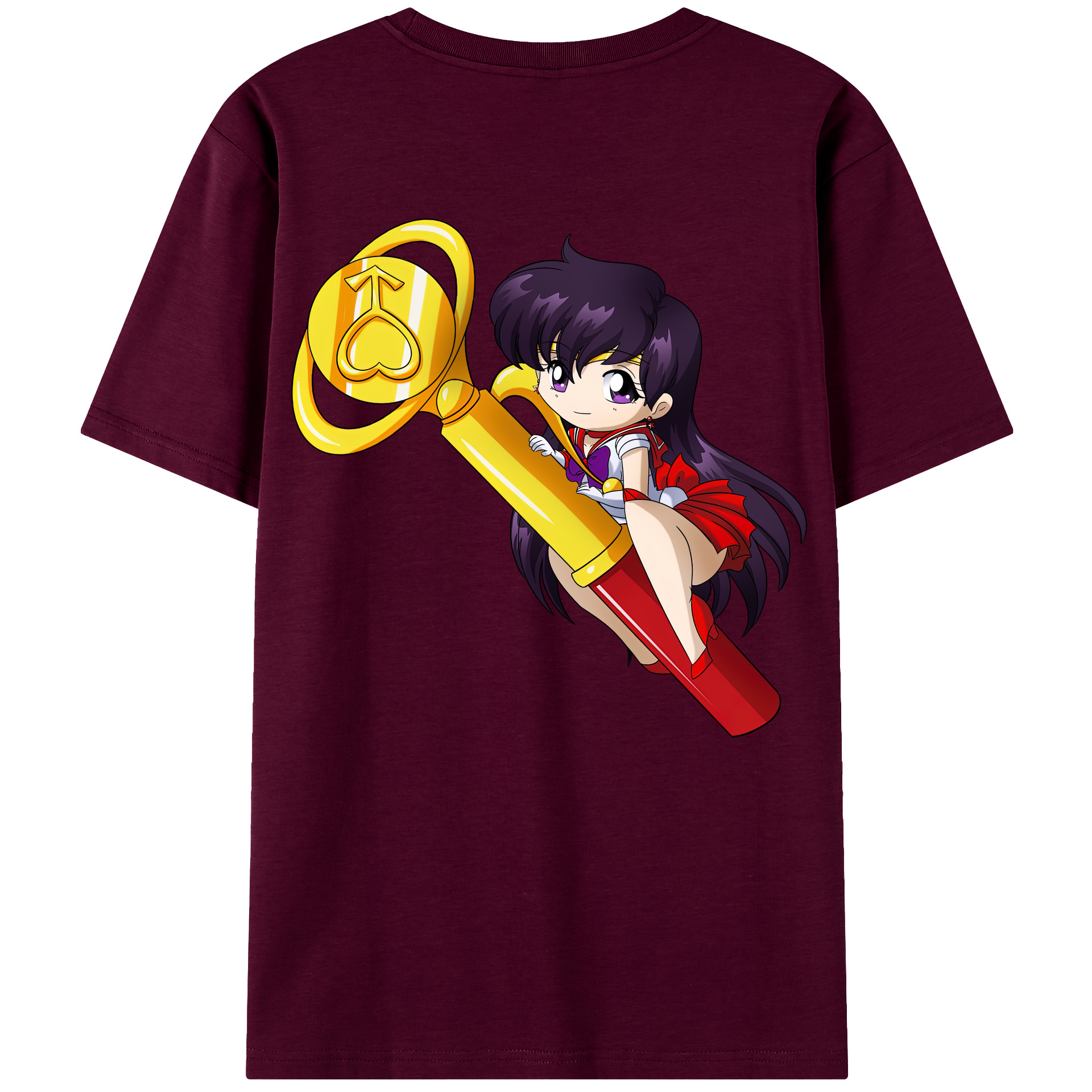 （画像用） 美少女戦士セーラームーン 火野レイ ひの レイ Sailor Moon Hino Rei （セーラーマーズ,Sailor Mars） レディース半袖Tシャツ(バックプリント)